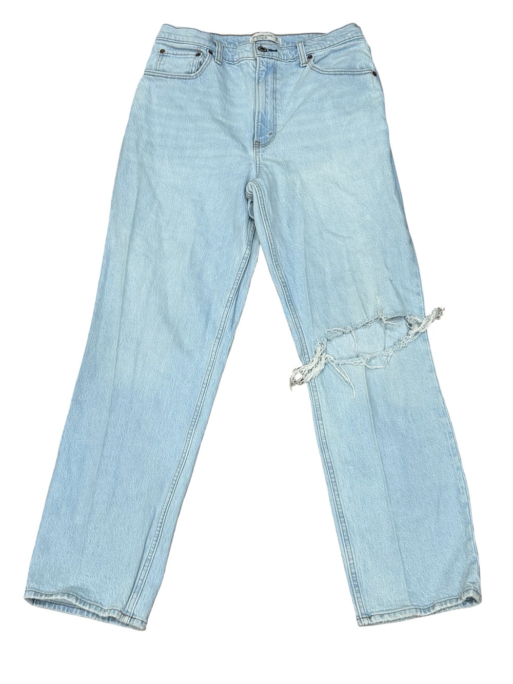 ✨ Abercrombie‎ & Fitch '90s Straight Ultra High Rise Jeans Size 10 Light Wash